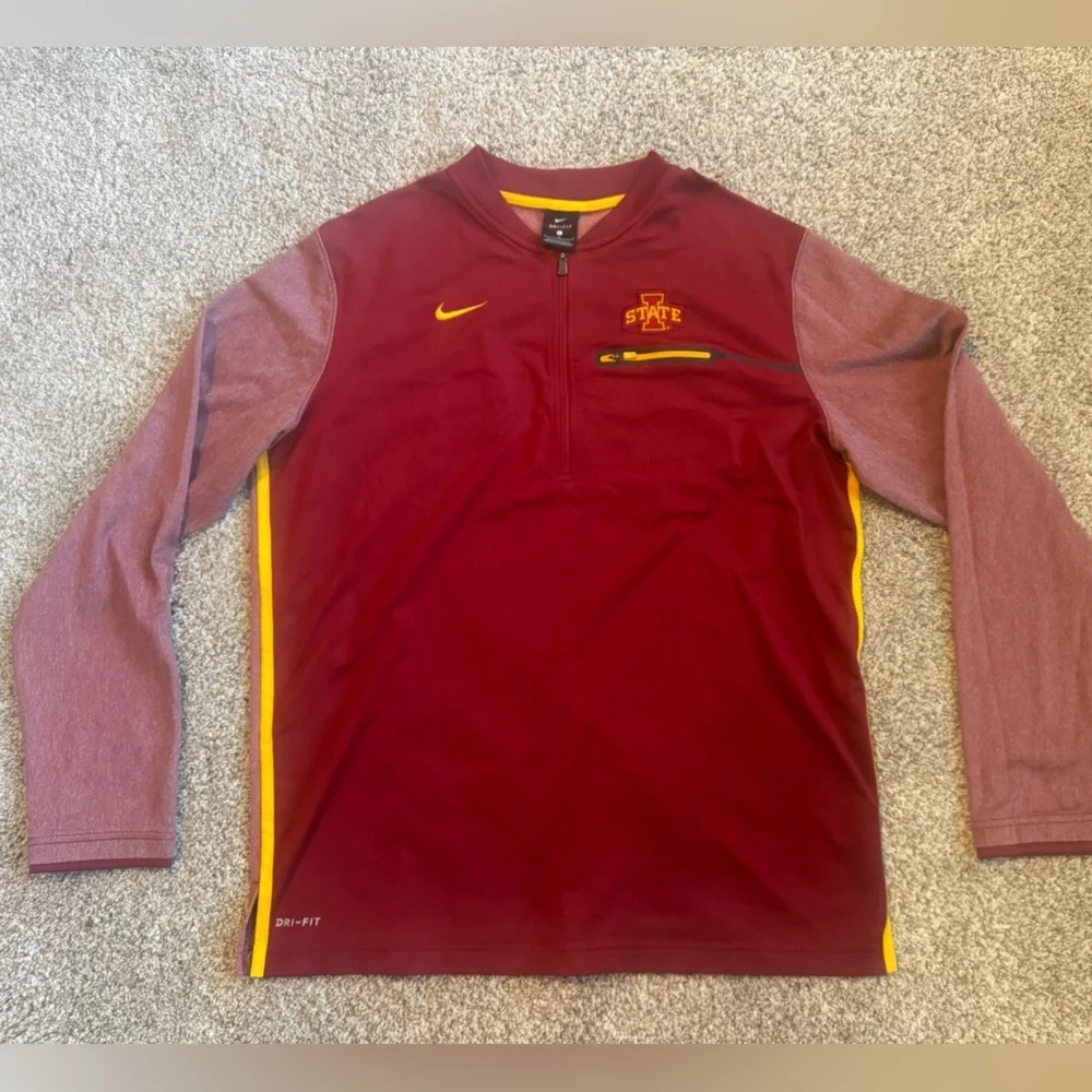 Men’s Iowa State Cyclones Nike Dri-Fit On Field 1/4 Zip Pullover | Large